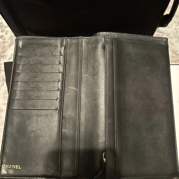 CHANEL Timeless Black Caviar Lambskin Long Zen Wallet - Picture 3 of 14